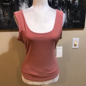 NWT Meraki Salmon Colored Square Neckline Low Back Fully Lined Tank Top-Size M